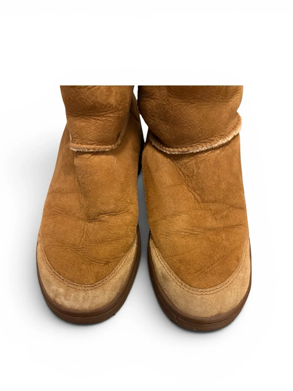 UGG Australia Ultimate Tall Suede Shearling Lined Boots with Front Drawstring